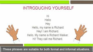 Chapter 1 Talking about self
