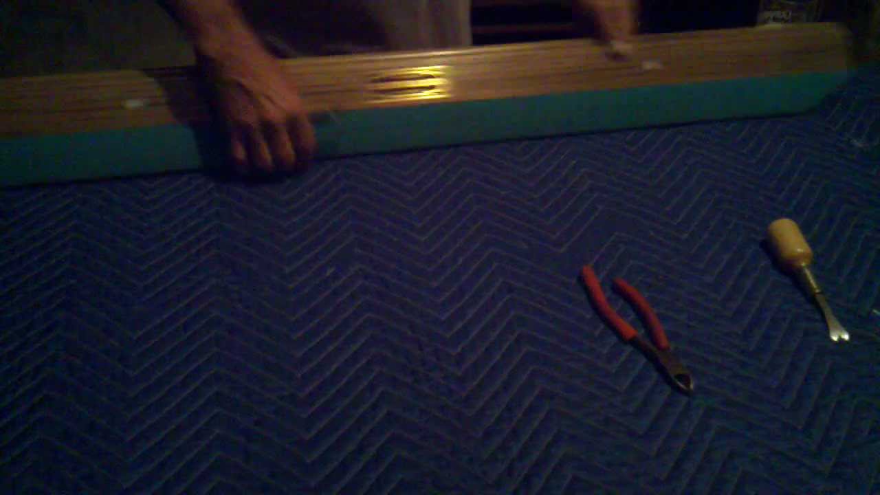 Pool table replacing rail cushion rubber bumper Part 1