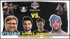 hysteria fortnite nerdout anything goes tourney with ninja vs sypher and jaomock game 1 duration 16 35 - 500k fortnite tournament bracket