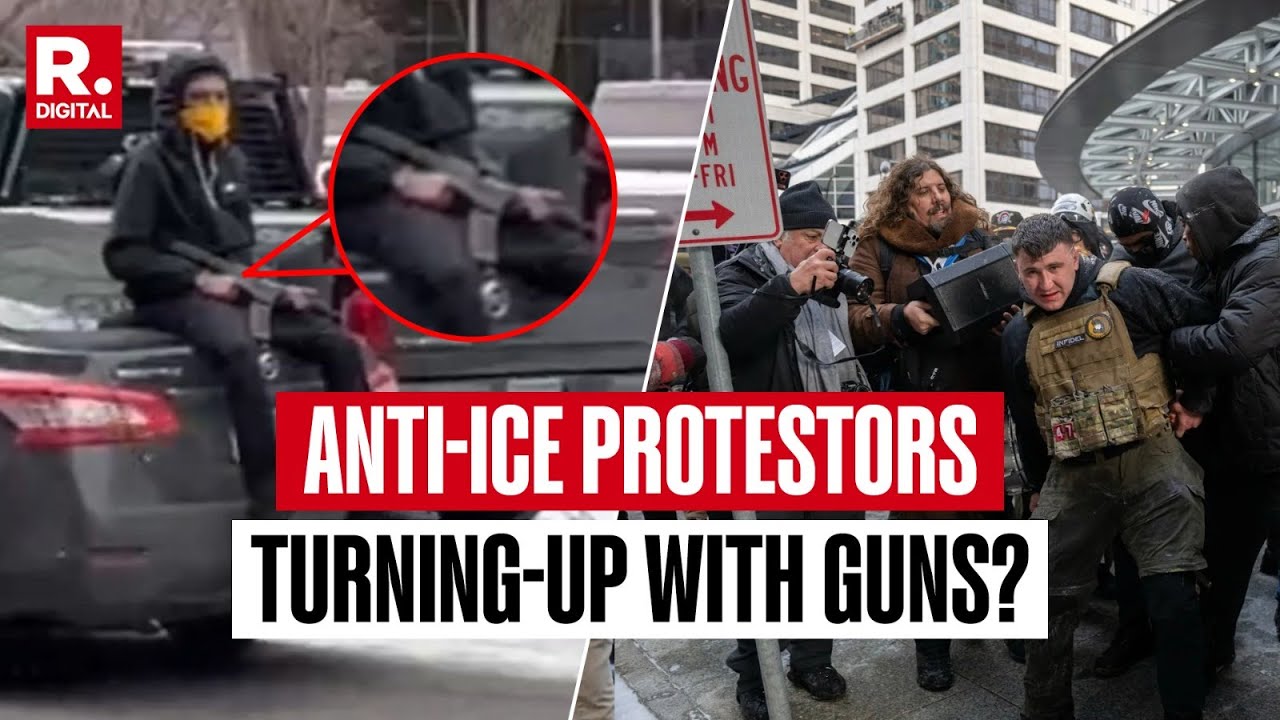 Minneapolis Anti-ICE Protesters Carry Firearms Against ICE Agents | Viral Video Sparks Concern