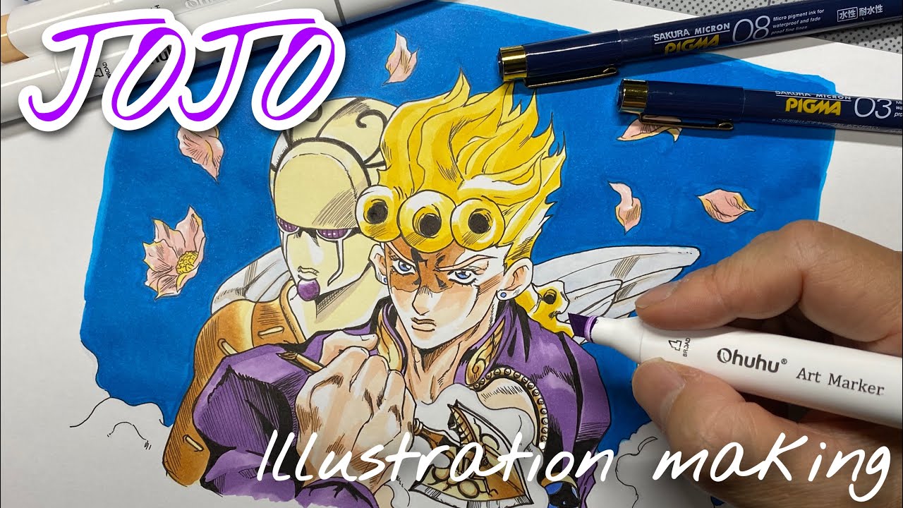 ジョジョの奇妙な冒険 ジョルノ ジョバァーナのイラストの描き方 How To Draw Jojo