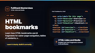 HTML Bookmarks - id Fragments and Same-Page Navigation | FullStack Masterclass HTML Course