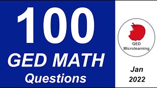 GED math 100 question quiz JAN 2022