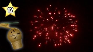 selfmade 2,5 Kugelbombe / shell ruby red chrysanthemum (Adventskalender #12) [HD]