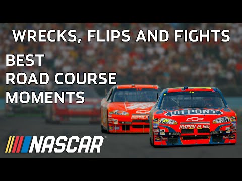 Wrecks, flips and fights : NASCARu0027s best road course moments | Best of NASCAR