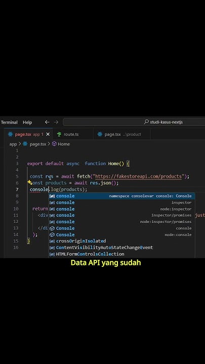 TUTORIAL FETCH API NEXTJS 15 BY MAP #coding #programming #vscode - YouTube
