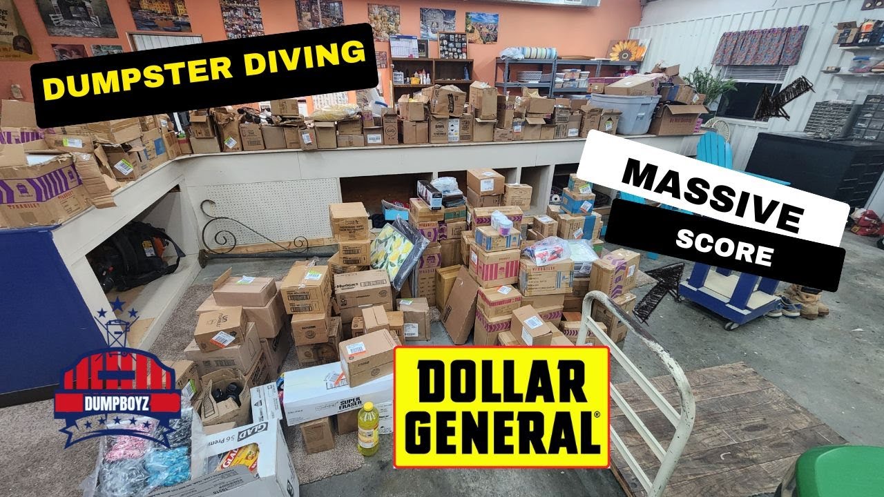Dumpster Diving!! WHOLE STORE CLEANOUT!!! Dollar General - YouTube