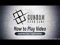 【GCG】『GUNDAM CARD GAME』How to play and rules