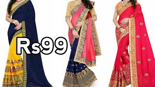 amazon designer party wear saree rs 99