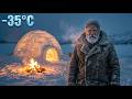 80-Year-Old Man Survives at –35°C | Igloo, Fire &amp; Life in Frozen Wilderness