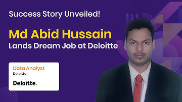 Interview with MD Abid Hussain | Placed at Deloitte as a Data Analyst | 360DigiTMG