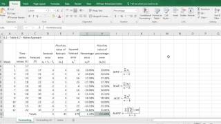 Naive Approach Excel Example