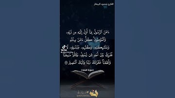 أمن الرسول بما أنزل إليه من ربه والمؤمنون| بصوت القارئ محمود البيطار #سورة_البقرة #أواخر_البقرة