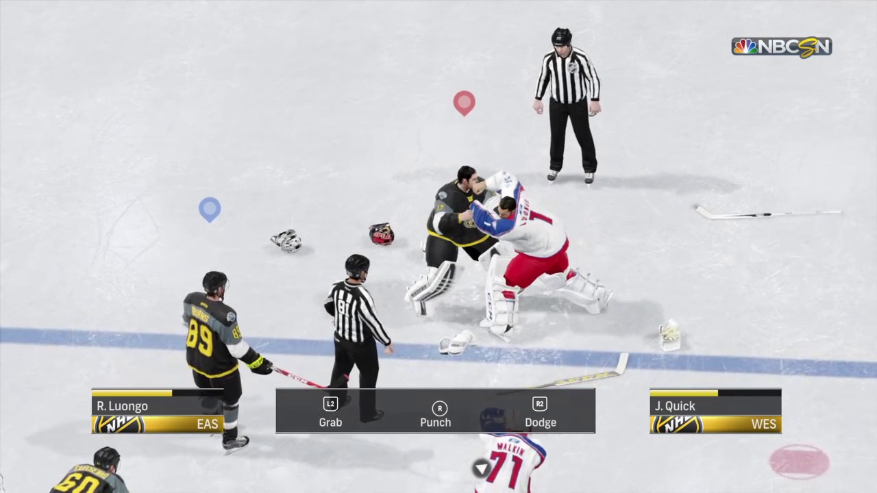 EA NHL Goalie Fight. Jonathan Quick VS Roberto Luongo. YouTube