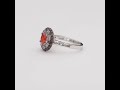 Red Round Shape Diamond Ring For Women In India #daintyring #diamond #daimondring #engagementring