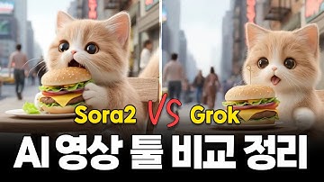 초보도 가능! AI 영상 무료툴 Sora2 vs Grok 동물영상 뮤직비디오 제작 장단점 비교