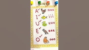 Belajar menulis huruf vokal sambil bernyanyi #shorts #shortvideo #education #art #reels