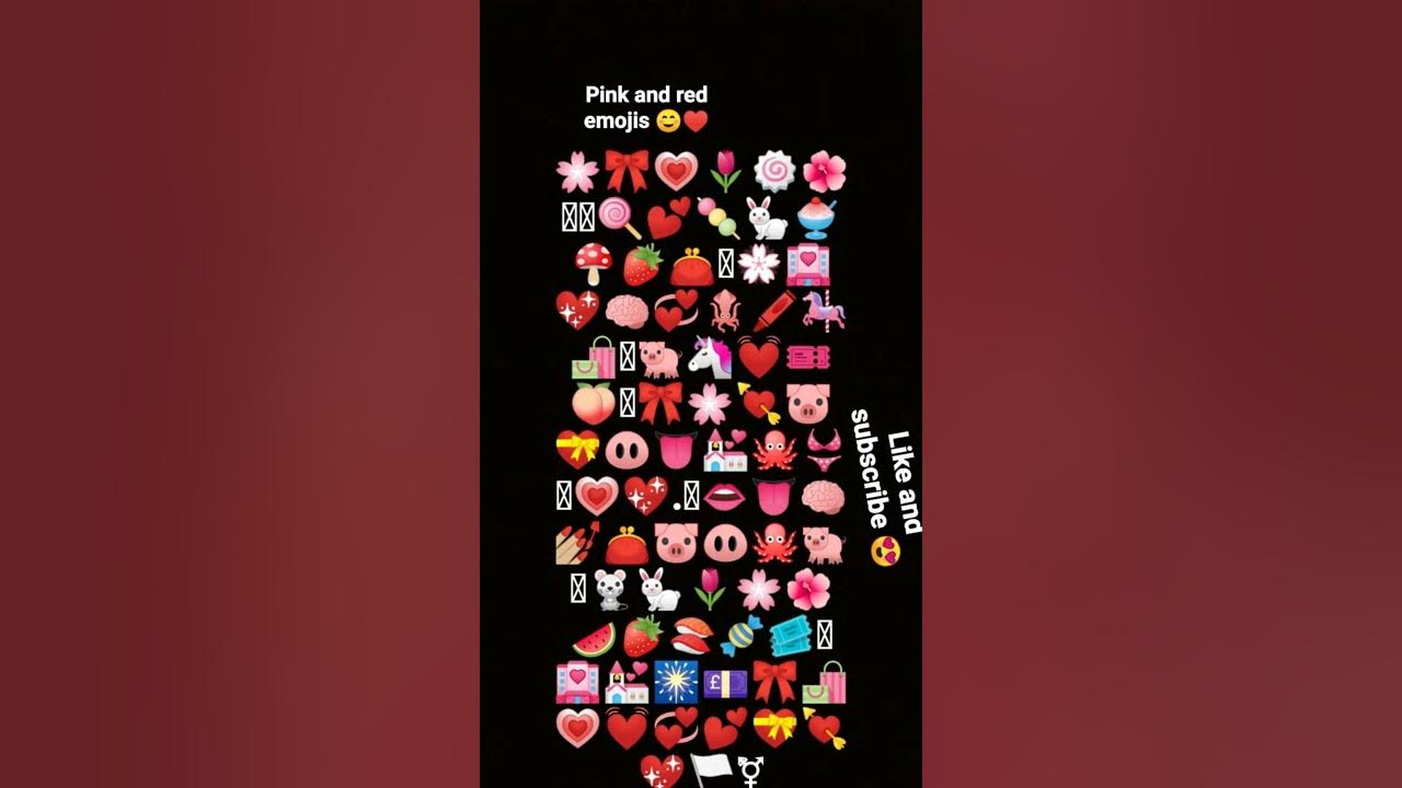 pink amd red ♥️🍒 emojis like and subscribe 😍 - YouTube