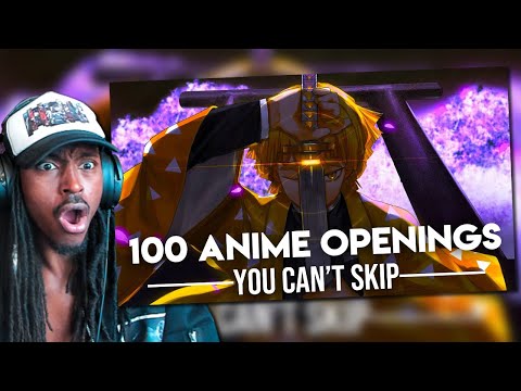 First Time Reacting To 100 Anime Openings You Cant SKIP Part 3 [CHALLENGE]