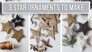 3 Star Ornaments to Make for Christmas (Tutorials Included)