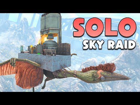 SOLO Raiding A Sky Base In ARK (FINALE)