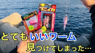 このワームを使うと、30センチ超えの根魚が簡単に釣れてしまった…