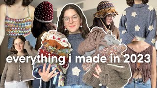 everything i made in 2023 | sentro, crochet, & hand knit! | tryon