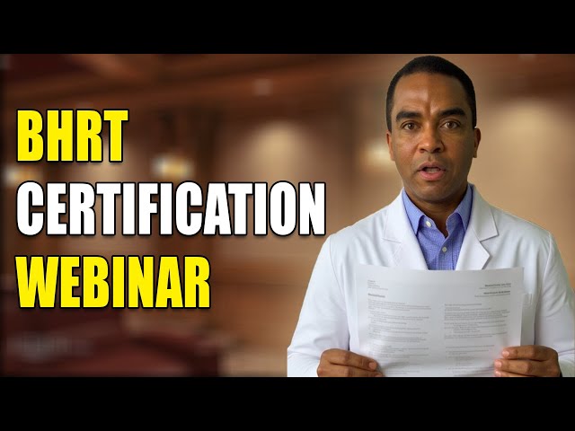 BHRT Certification Webinar April 26, 2016