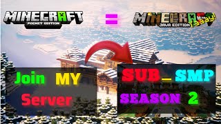 join my Java and pocket survival server please join 😁 season 2🤗
