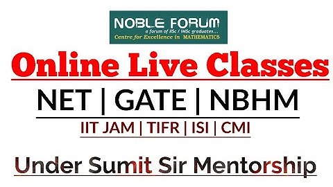 Updates | Regular Online Live Classes | CSIR NET | GATE | NBHM | TIFR | PhD Preparation | ISI | CMI