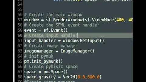 Test pymunk + pySFML