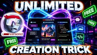 FREE AI Unlimited Creation Trick Chat, Images & Code