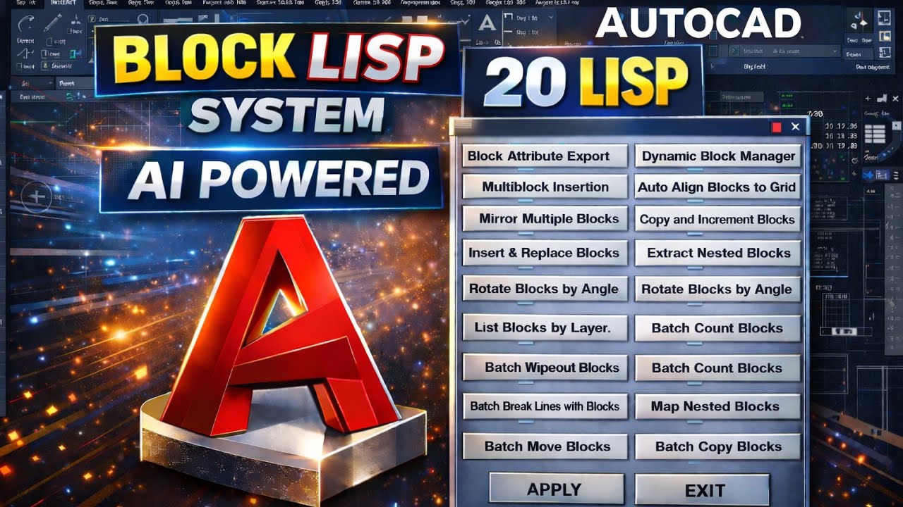 Block LISP System AutoCAD Automation | AI CAD Tutorial - YouTube