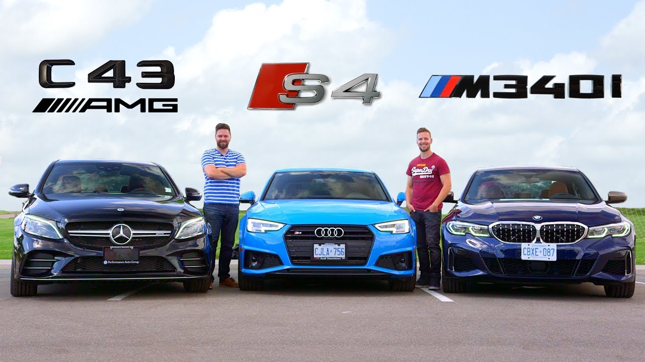 Download 2020 BMW M340i vs Audi S4 vs Mercedes C43 AMG // Performance Sedan Face-Off