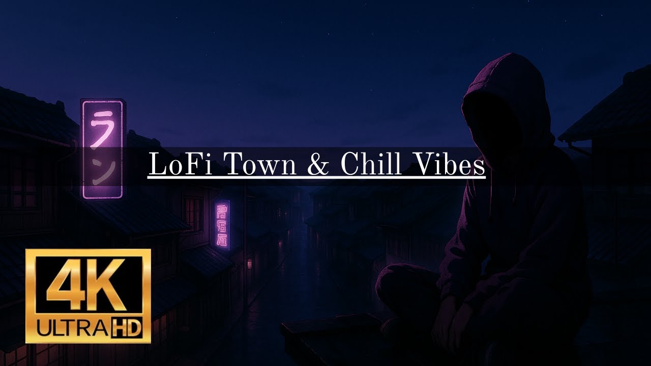 LoFi Town at Night – 4K Aesthetic Ambience with Chill Beats to Study, Sleep, and Think 🌆✨📚