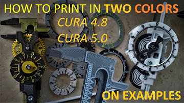 How to print in TWO COLORS on example CURA 4.8 & 5.0 CHANGE FILAMENT