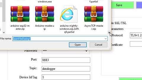 MQTT SSL DATALOGGER CONFIGURATION