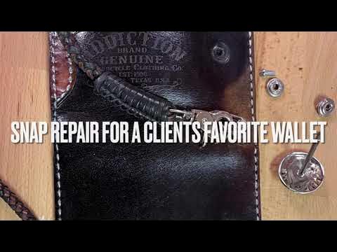 A Leather Wallet Snap Repair Job For A Clients Favorite Wallet