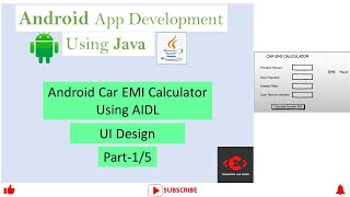 Android Car EMI Calculator - 1/5 | Android App Development | Android studio tutorial | VTU MAD Lab screenshot 2