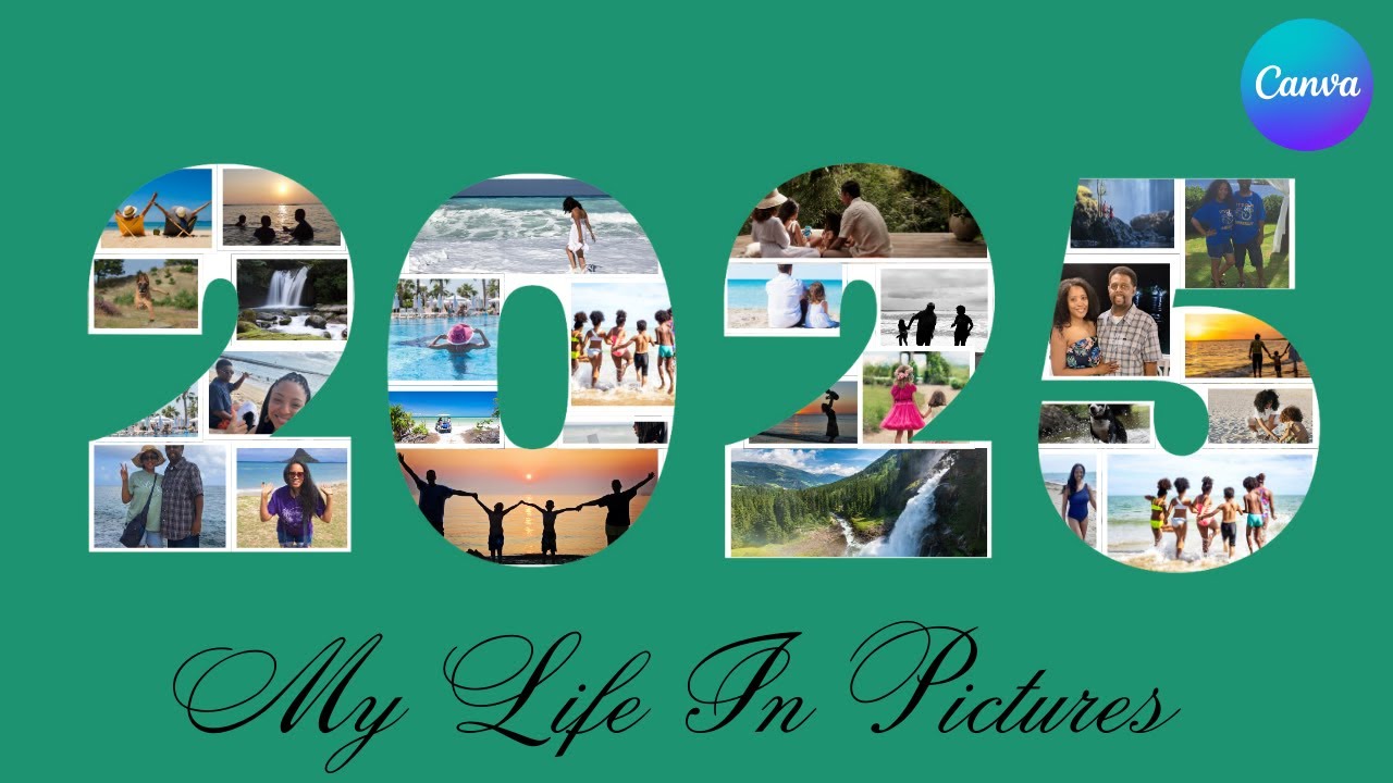 How to Create a NUMBER PHOTO COLLAGE in Canva