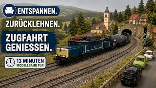 13 Minuten Modellbahn zum Entspannen 🚂 | Ruhige Zugfahrten durch meine Miniaturwelt