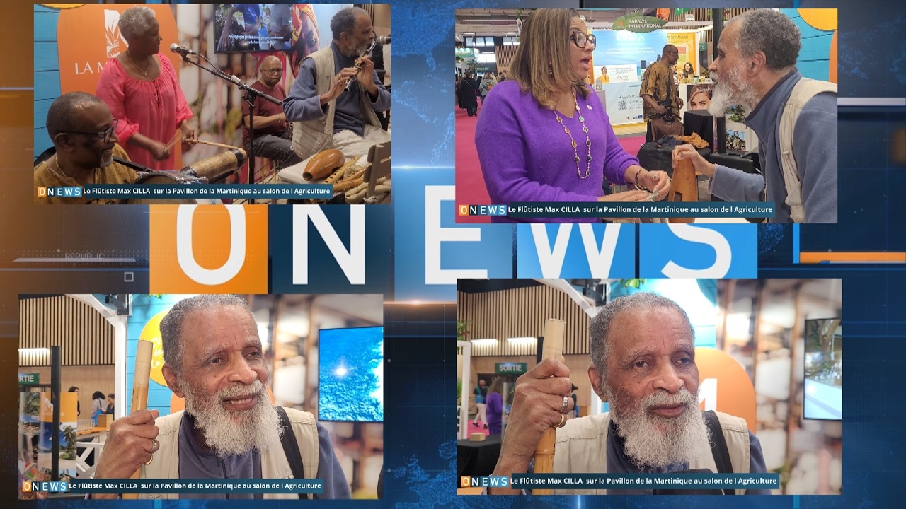 Le Flûtiste Max CILLA  sur la Pavillon de la Martinique au salon de l Agriculture