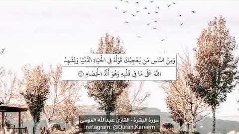 ومن الناس من يعجبك قوله في الحياة الدنيا || القارئ عبدالله الموسى ||