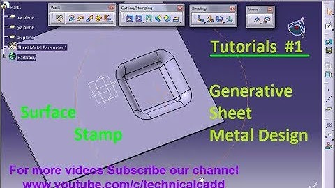 Catia Tutorial | how to create surface stamp on a sheet | Generative sheet metal design