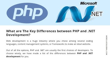 The Key Differences between PHP and .NET Development || PHP || .NET || WebClues Global