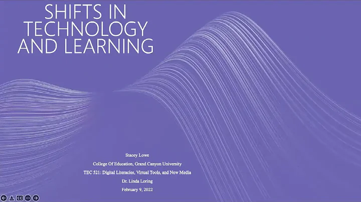 Shifts in Technology and Learning Narrated Digital...