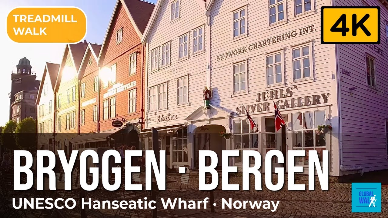 Bryggen Bergen 4K — UNESCO Hanseatic Wharf & Medieval City, Norway
