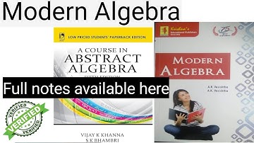 Modern algebra abstract algebra notes bsc msc math notes