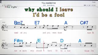 You needed  me/Ann Margret💋노래방,가라오케,코드 큰 악보,반주,가사💖Karaoke, Sheet Music, Chord, MR screenshot 2