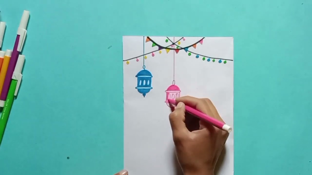 Handmade Ramadan Mubarak card|Eid Mubarak Greeting card|Diy card making idea